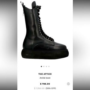 THE ATTICO  Ankle Boot Black size US 7,5 Org $1,268